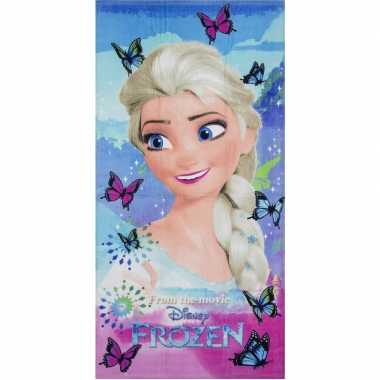 Disney frozen elsa vlinders strandlaken/strandlaken 70 x 140 cm groot