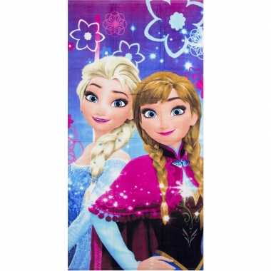 Disney frozen strandlaken/strandlaken paars/roze 70 x 140 cm groot
