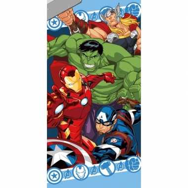 Marvel avengers strand/bad handdoek 70 x 140 cm groot
