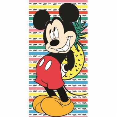 Mickey ananas strandlaken 70 x 140 cm groot