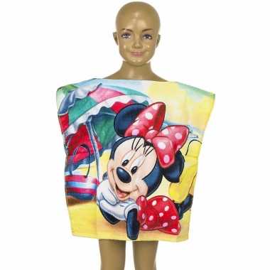 Minnie mouse kinderponcho groot
