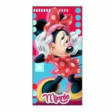 Minnie mouse strandlaken/strandlaken muziek 70 x 140 cm groot