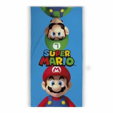 Nintendo super mario strand/bad handdoek 70 x 140 cm groot