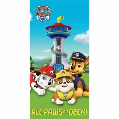 Paw patrol strand/bad handdoek 70 x 140 cm groot