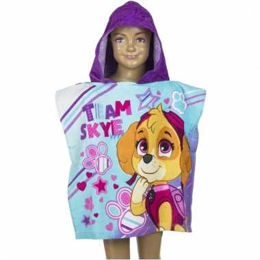 Paw patrol team skye badcape voor kinderen groot