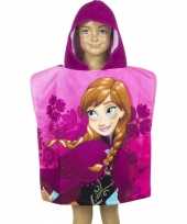 Frozen anna badcape roze voor kinderen groot