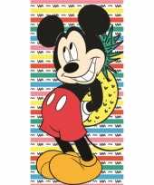 Mickey ananas strandlaken 70 x 140 cm groot