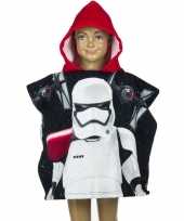 Star wars stormtrooper badcape zwart rood voor kinderen groot